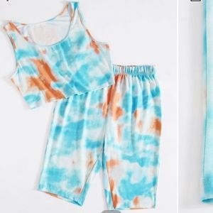 Tie dyed short set